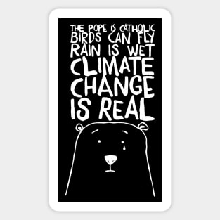 It`s rhetorical I climate change sad polar bear protest Sticker